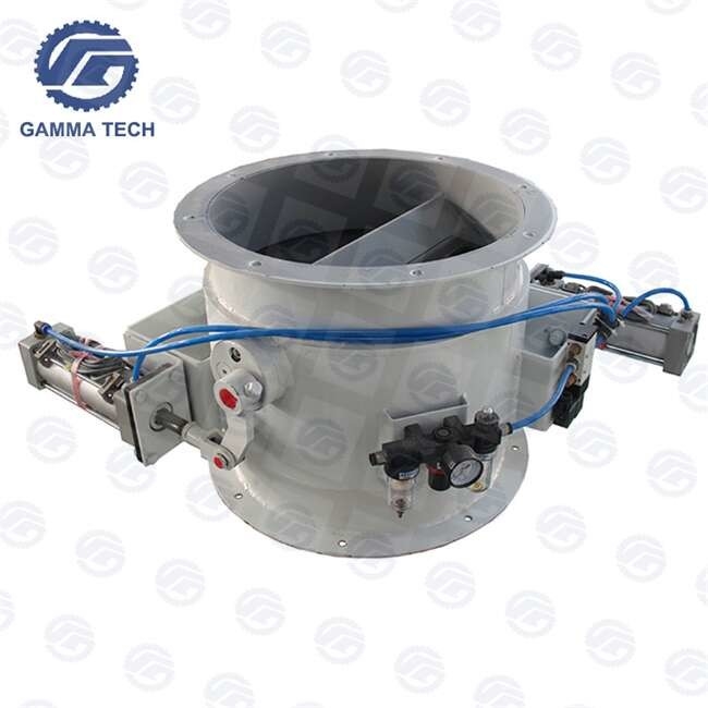 0.8MP TDFQ Feed Mill Machine Double Wing Cylinder Butterfly Valve